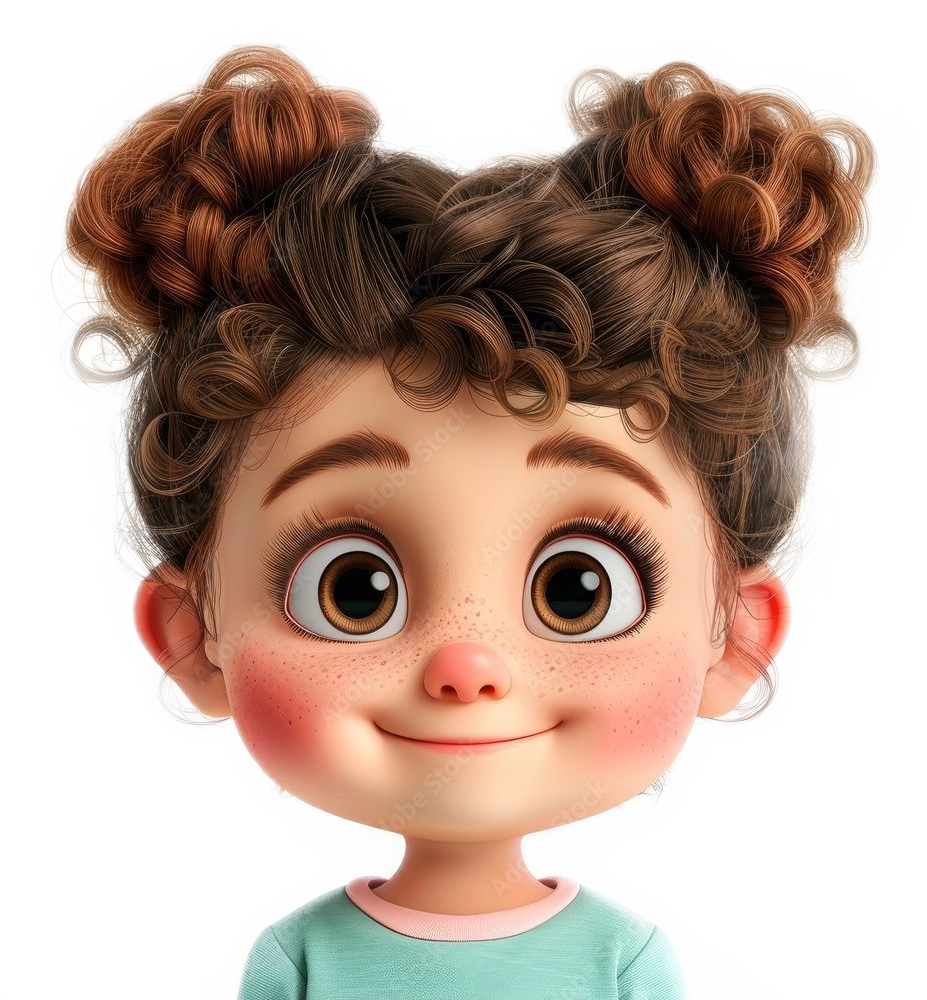 Friendly girl character