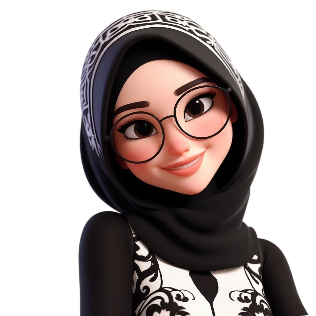 Young woman in hijab and glasses smiling